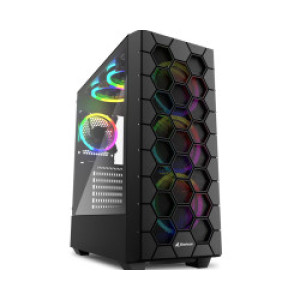 Sharkoon HEX RGB Midi Tower ATX kućište bez napajanja, prozirna bočna stranica