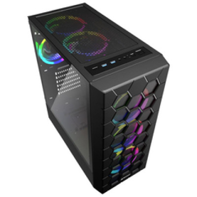 Sharkoon HEX RGB Midi Tower ATX kućište bez napajanja, prozirna bočna stranica