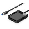 UGREEN čitač memorijskih kartica, USB 3.0, TF/SD/CF/MS kartice, 50cm, crni