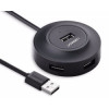 UGREEN USB Hub USB 2.0 A, 4-portni, crni, 1m