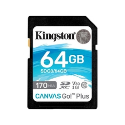SD Card  64GB, SDG3   Canvas   Go! plus - Kingston