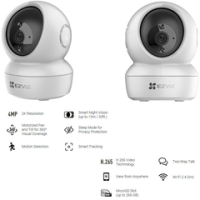 EZVIZ WiFi Smart 2K IR PT kamera, 3" Progressive Scan CMOS, dvosmjerni audio, detekcija pokreta
