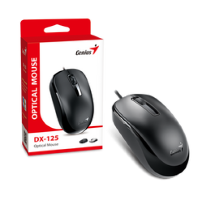 Genius DX-125, optički miš, USB, crni