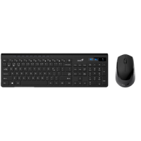 Genius SlimStar 8230, bež. tipkovnica i miš,silent  Crna