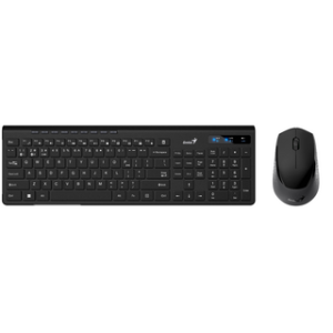 Genius SlimStar 8230, bež. tipkovnica i miš,silent  Crna