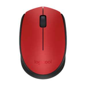Logitech M171 bežični optički miš, USB, Crveni