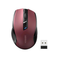UGREEN MU006 bežični ergonomski miš, bluetooth, 4000 DPI, USB, crveni