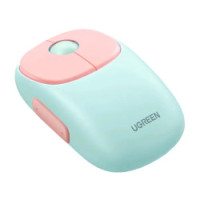 UGREEN FUN+ MU102 bežični miš, 4000 DPI, bluetooth, USB-C punjenje, zeleno-rozi