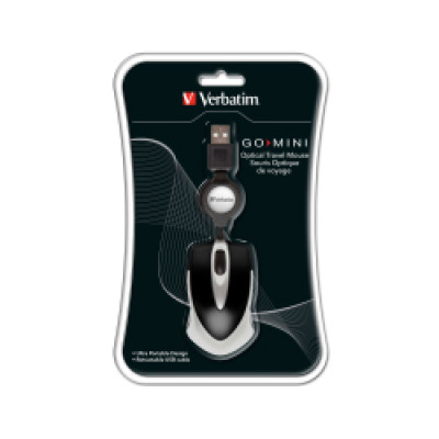 Verbatim GO Mini Optical Travel Mouse USB3.0-2.0, crni