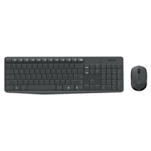 Logitech MK235 bežična tipkovnica+miš, USB, crna  