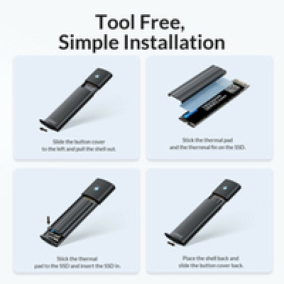 Orico vanjsko kućište dual protocol NVMe/NGFF(SATA)  M.2 SSD  ,USB-C,  
