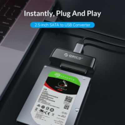 Orico 2.5" SATA HDD/SSD adapter bez kućišta, USB3.0, crno 