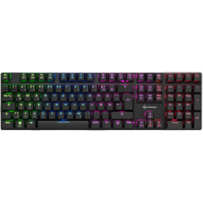 Sharkoon PureWriter RGB, igraća mehanička tipkovnica, Kailh plavo, USB