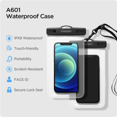 Spigen A601 Vodootporna torbica za telefon, 2 kom, prozirna