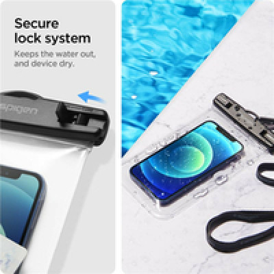 Spigen A601 Vodootporna torbica za telefon, 2 kom, prozirna