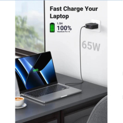 UGREEN 65W GaN II Tech zidni punjač, 1×USB-A/3×USB-C, PD3.0/QC4.0+