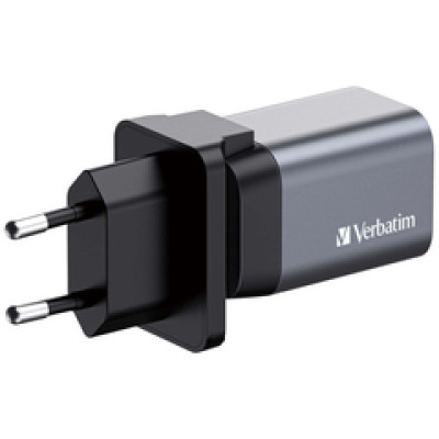 Verbatim GNC-35 GaN zidni punjač 35W, 1×USB-C PD 35W / 1×USB-A QC3.0 