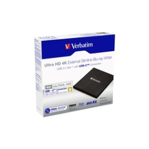 Verbatim Blu-Ray Slimline Ultra HD 4K vanjski snimač, M-Disc kompatibilan, USB3.2 (USB-C)