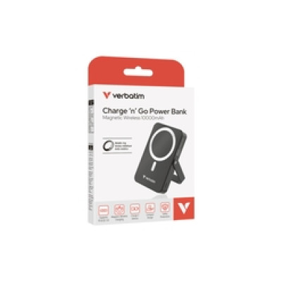 Verbatim Charge ‘n’ Go 10000mAh Powerbank with Stand Magnetic Wireless 15/20W