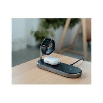 Verbatim WCS-03 stalak za punjenje 3u1 Qi/MFi Dual Wireless + Apple Watch