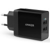 Anker PowerPort II 24W zidni adapter/punjač, 2×USB-A, crni
