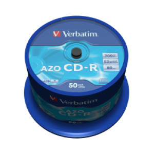 CD-R Verbatim 700MB 52× DataLife+ Crystal spindle pk50