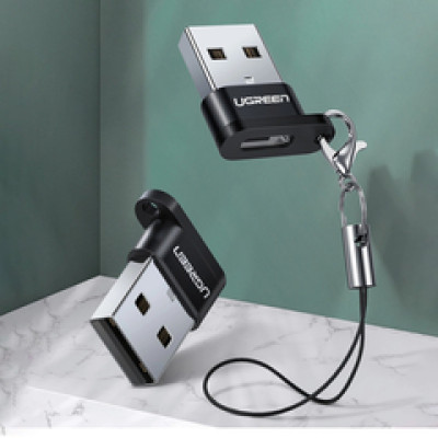 UGREEN adapter USB-C 3.1 (Ž) na USB-A 2.0 (M), crni