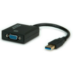 Adapter USB3.2 Gen1 - VGA, M/F, 0.15m, Roline VALUE