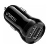UGREEN auto punjač 24W, 2×USB-A, crni
