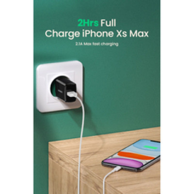 UGREEN zidni punjač 10.5W, 5V/2.1A, USB-A, crni