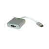 Adapter USB-C - DisplayPort v1.2, M/F, 0.1m, Roline