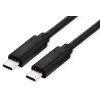 Roline USB4 Gen2x2 kabel TIP C-C M/M, Emark, 100W, 1.0m, crni