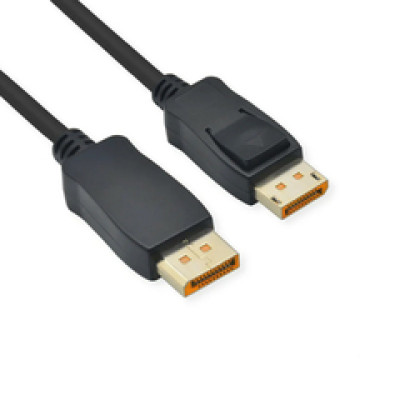 Kabel DisplayPort  v2.1, 10K 60Hz, 54Gbit/s, UHBR13.5, DP-DP, M/M, crni, 3 m, Roline