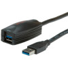 Roline USB3.0 aktivni produžni kabel sa ponavljačem, 5.0m, crni