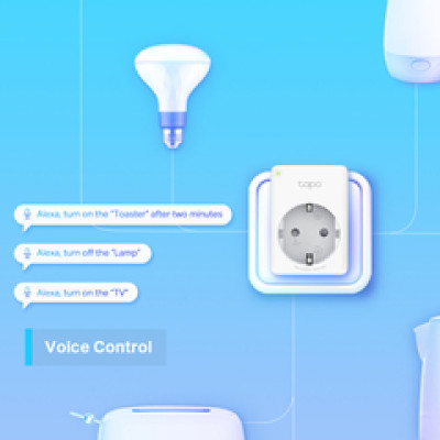 TP-Link WiFi Smart Plug, 2.4GHz, 802.11b/g/n, BT4.2, Tapo app, kontrola potrošnje energije 