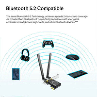 TP-Link AX1800 Archer TX20E bežični Dual-Band Wi-Fi 6 BT5.2 PCI-E adapter 574Mbps/1201Mbps 