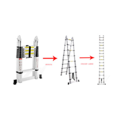 ProScope teleskopske ljestve (Preklopne) (2x8 stepenica / 237-500 cm) + stabilizator