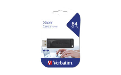 Verbatim USB2.0 Store'n'Go Slider 64GB, crni 
