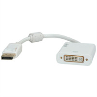 Roline adapter DisplayPort - DVI-D (24+1), M/F, 4K30, aktivni, 0.15m