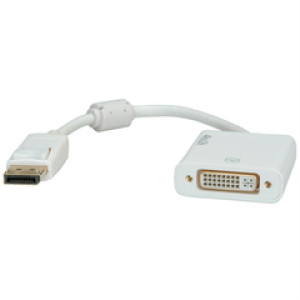 Roline adapter DisplayPort - DVI-D (24+1), M/F, 4K30, aktivni, 0.15m