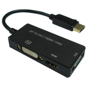 Adapter DisplayPort - VGA/DVI/HDMI, M/F, aktivni, 0.1m, Roline VALUE