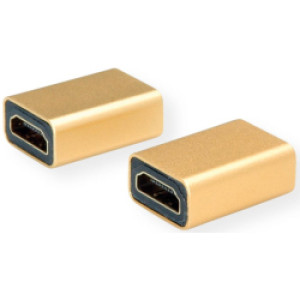 Adapter HDMI - HDMI, F/F  GOLD
