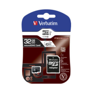 Verbatim memorijska kartica Micro Secure Digital (HC) 32GB Class 10 + adapter, Blister Pack-V044083