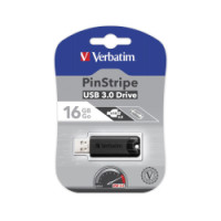 USB Memorija 16GB USB3.2 Gen1, crni Verbatim PinStripe 