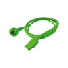 Roline naponski kabel, ravni IEC320 C13, 1.8m, zeleni