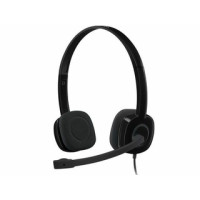 Logitech H151 slušalice s mikrofonom, stereo, crna
