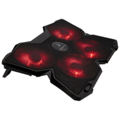 SureFire Bora Gaming podloga za hlađenje prijenosnika do 17", USB, crveni LED