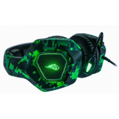 SureFire Skirmish igraće slušalice, LED, USB, crno-zelene  