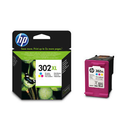 HP tinta 302XL, F6U67AE HP -tricolor