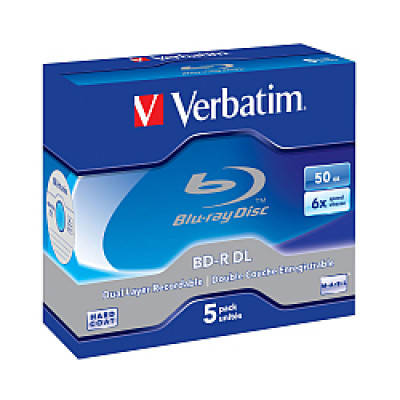 Blu-Ray Verbatim BD-R DL 6× 50GB, 5 pack JC